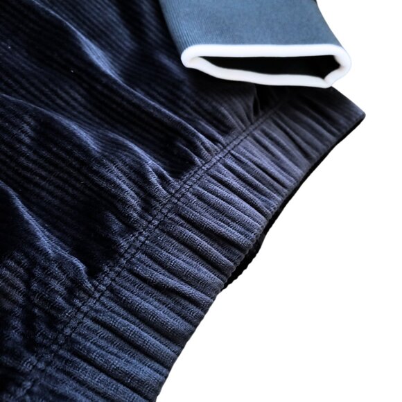 Victoria’s Secret Black Ribbed Velour Zip-Up Jacket – Size L - Picture 7 of 10